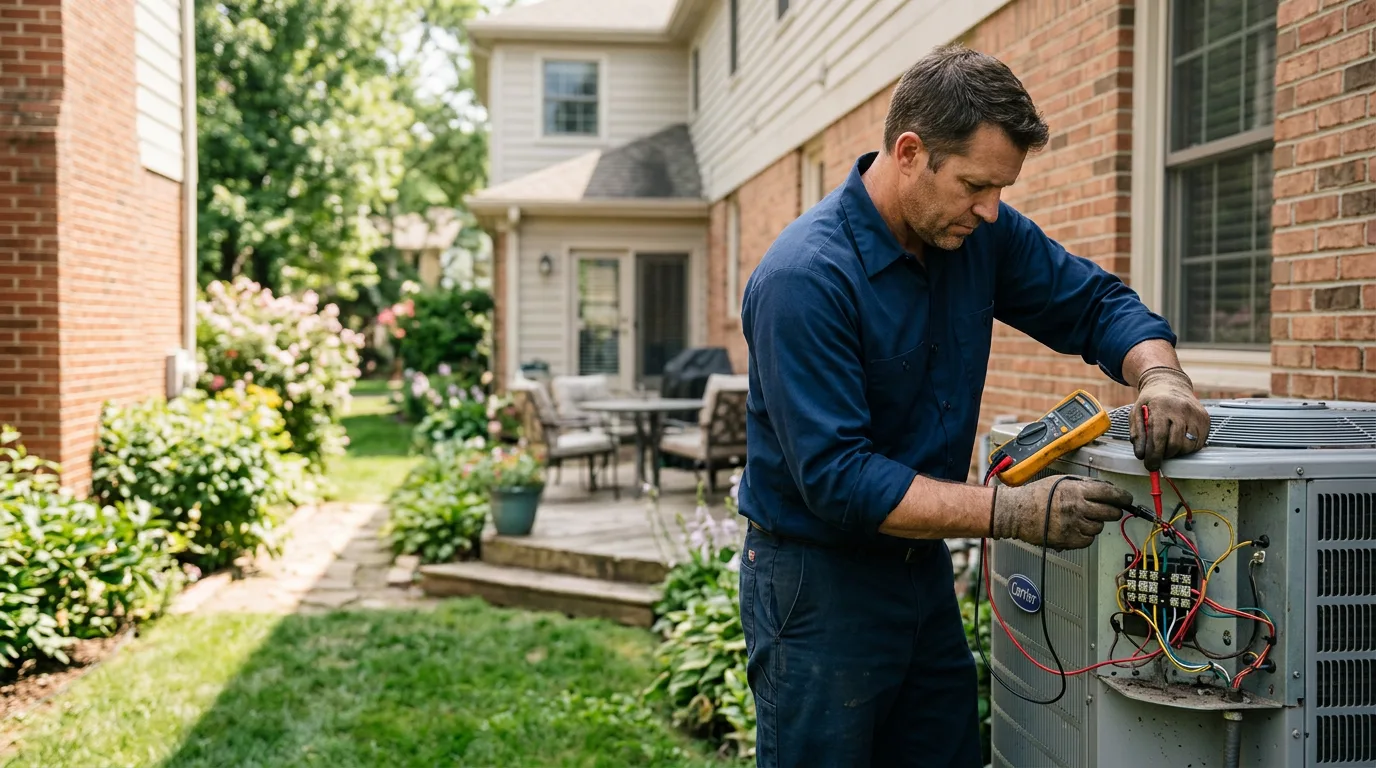 HVAC technician working near Platteville, WI